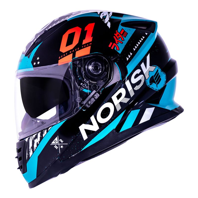 CAPACETE NORISK SOUL TOKYO PRETO