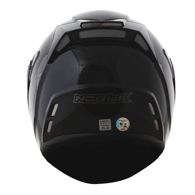 CAPACETE NORISK ROUTE FF345 MONOCOLOR PRETO