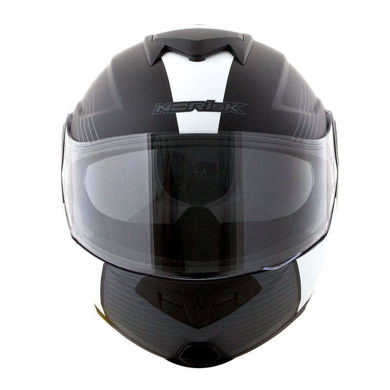 CAPACETE NORISK ROUTE FF345 STROKE PRETO FOSCO/BRANCO