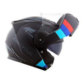 CAPACETE NORISK ROUTE FF345 STROKE PRETO FOSCO/AZUL