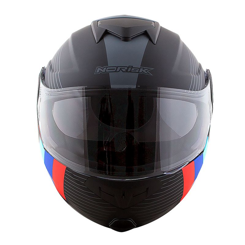 CAPACETE NORISK ROUTE FF345 STROKE PRETO FOSCO/AZUL