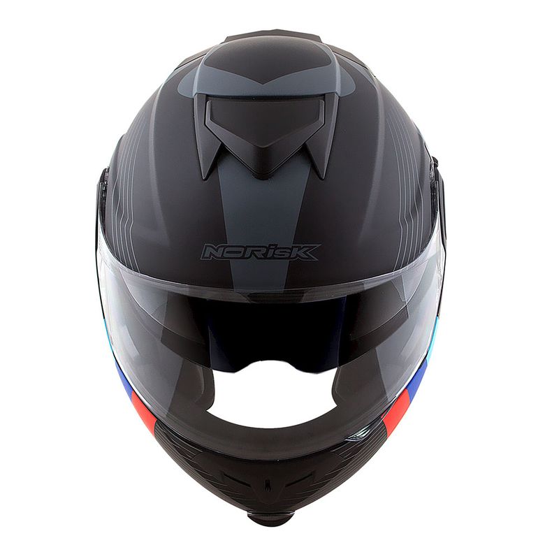 CAPACETE NORISK ROUTE FF345 STROKE PRETO FOSCO/AZUL