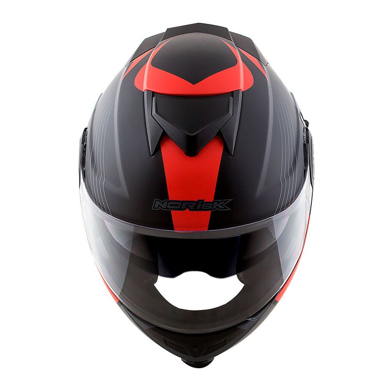 CAPACETE NORISK ROUTE FF345 STROKE PRETO FOSCO/VERMELHO