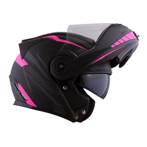 CAPACETE NORISK ROUTE FF345 MOTION PRETO FOSCO/ROSA