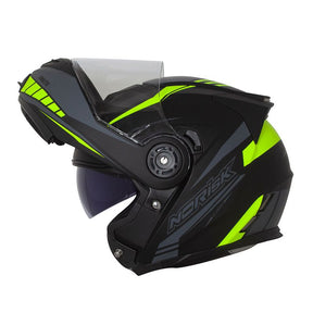 CAPACETE NORISK ROUTE FF345 MOTION PRETO FOSCO/AMARELO