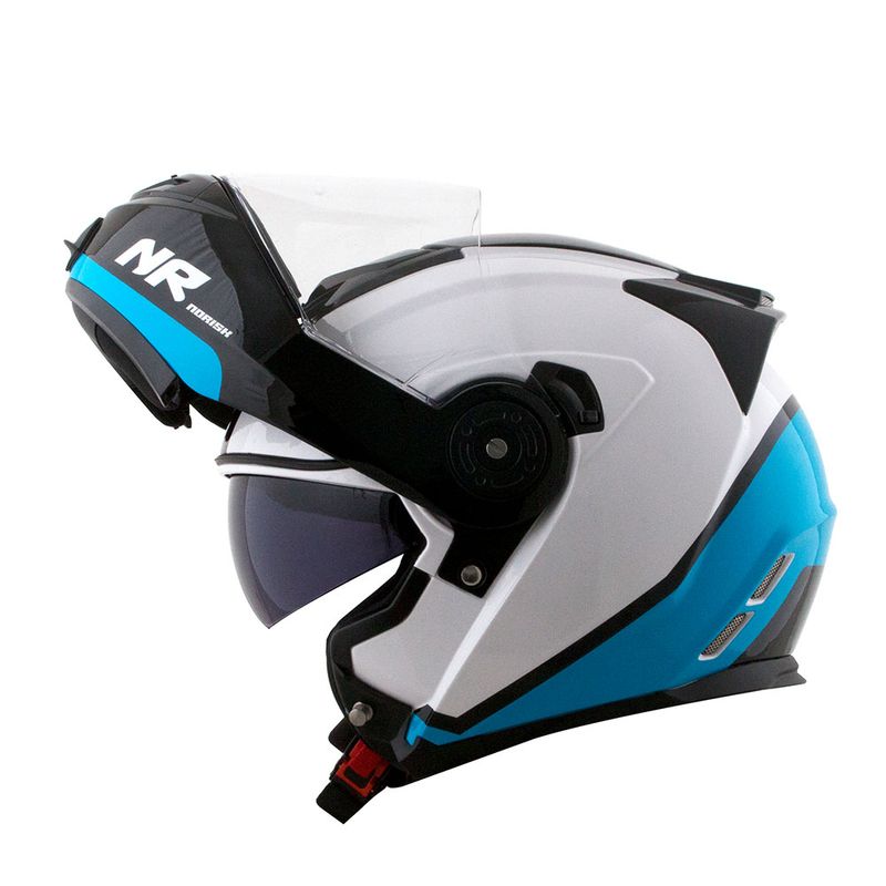 CAPACETE NORISK ROUTE FF345 CHANCE BRANCO/AZUL