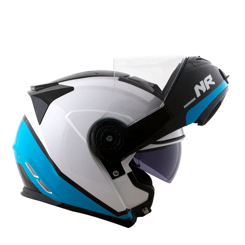 CAPACETE NORISK ROUTE FF345 CHANCE BRANCO/AZUL