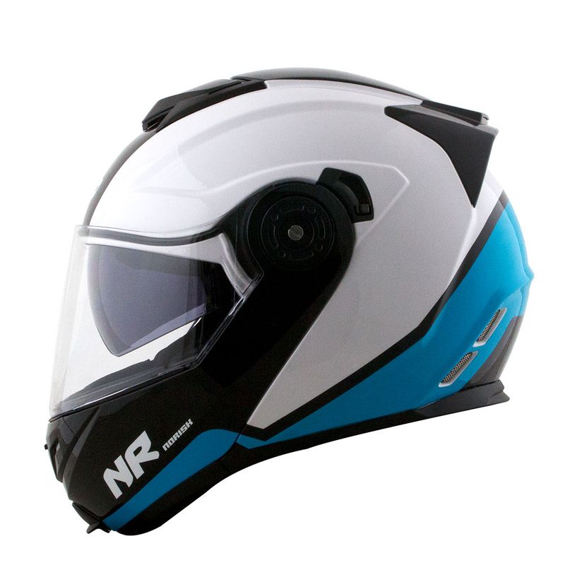 CAPACETE NORISK ROUTE FF345 CHANCE BRANCO/AZUL