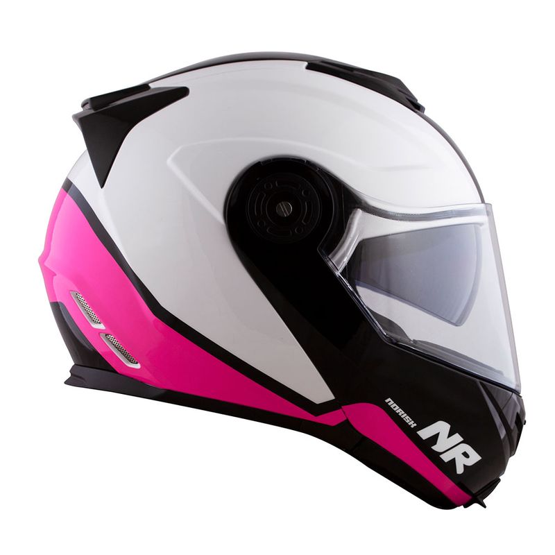 CAPACETE NORISK ROUTE FF345 CHANCE BRANCO/ROSA