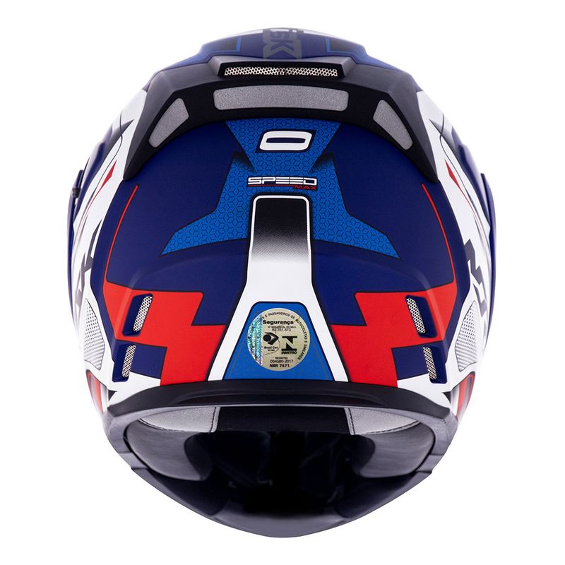 CAPACETE NORISK ROUTE FF345 SPEEDMAX AZUL FOSCO/BRANCO