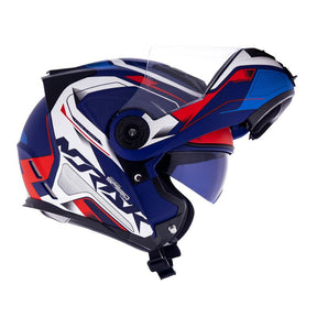 CAPACETE NORISK ROUTE FF345 SPEEDMAX AZUL FOSCO/BRANCO