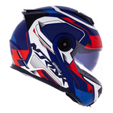 CAPACETE NORISK ROUTE FF345 SPEEDMAX AZUL FOSCO/BRANCO