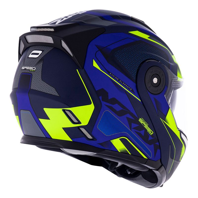 CAPACETE NORISK ROUTE FF345 SPEEDMAX AZUL FOSCO/AMARELO