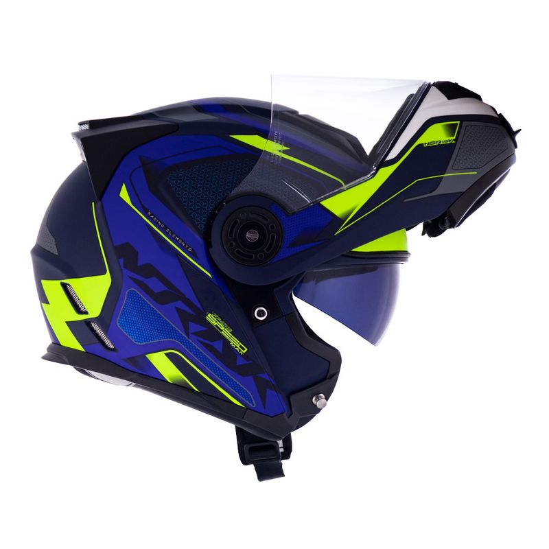 CAPACETE NORISK ROUTE FF345 SPEEDMAX AZUL FOSCO/AMARELO