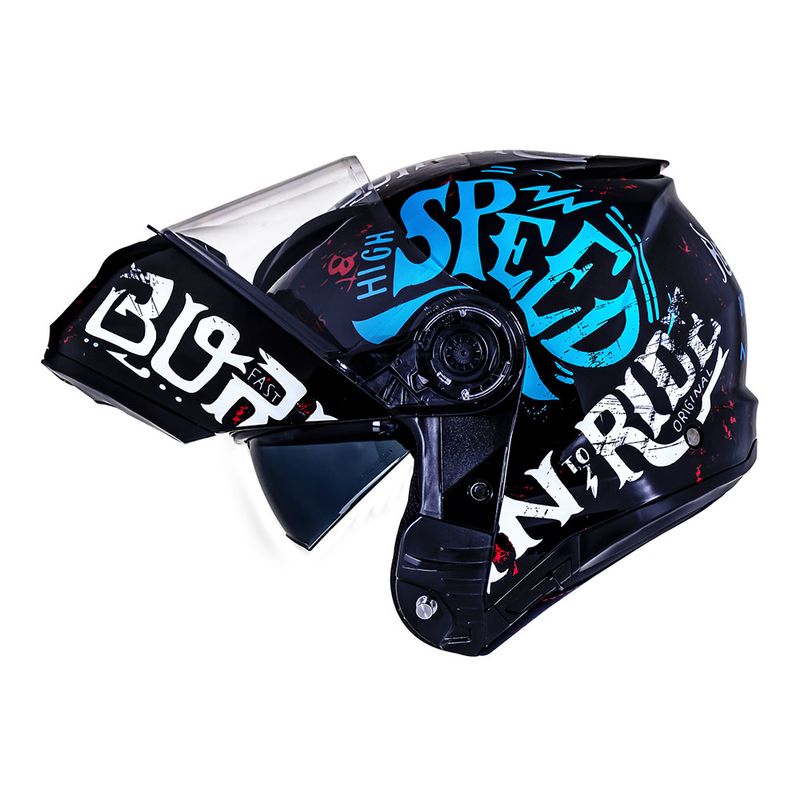 CAPACETE NORISK FORCE BORN TO RIDE AZUL