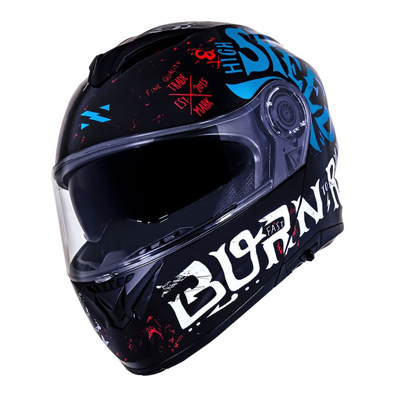 CAPACETE NORISK FORCE BORN TO RIDE AZUL