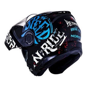 CAPACETE NORISK FORCE BORN TO RIDE AZUL