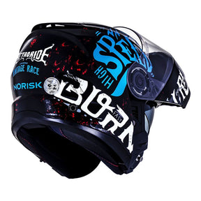 CAPACETE NORISK FORCE BORN TO RIDE AZUL