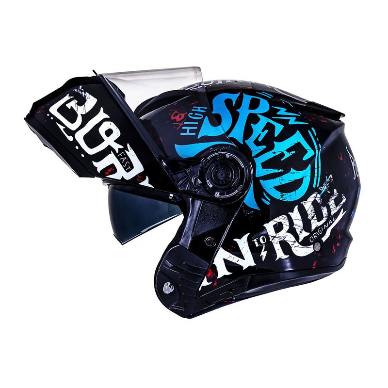 CAPACETE NORISK FORCE BORN TO RIDE AZUL