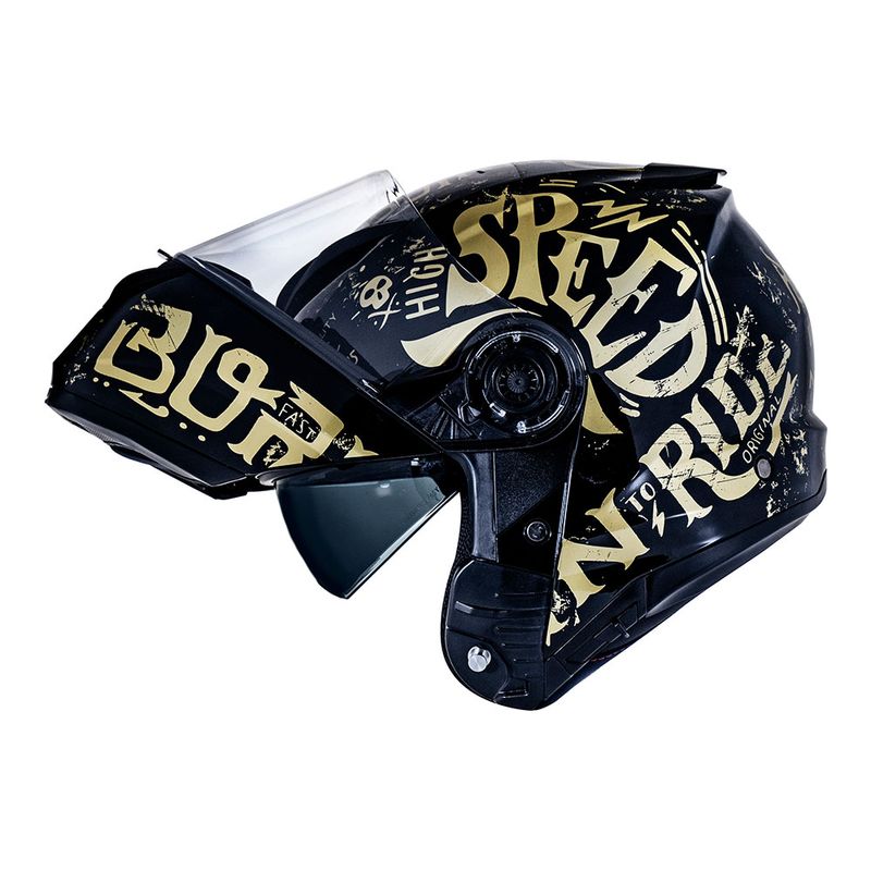 CAPACETE NORISK FORCE BORN TO RIDE DOURADO