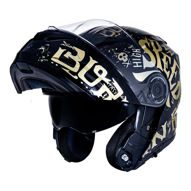 CAPACETE NORISK FORCE BORN TO RIDE DOURADO