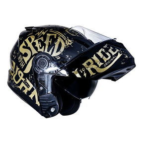 CAPACETE NORISK FORCE BORN TO RIDE DOURADO