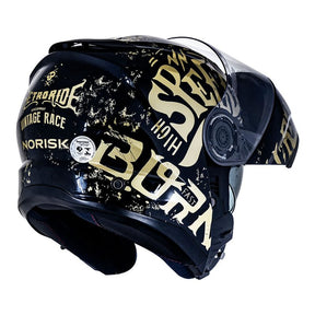 CAPACETE NORISK FORCE BORN TO RIDE DOURADO