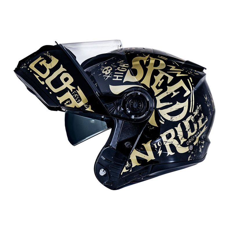 CAPACETE NORISK FORCE BORN TO RIDE DOURADO