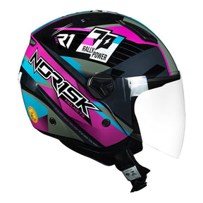 CAPACETE NORISK ORION R1 ROSA