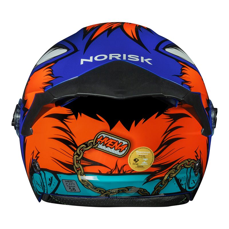 CAPACETE NORISK NEO HYENA LARANJA